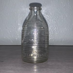 Vintage 4 Oz "Phenix" Baby Bottle, "Ovale Nurser", Scale in Ounces